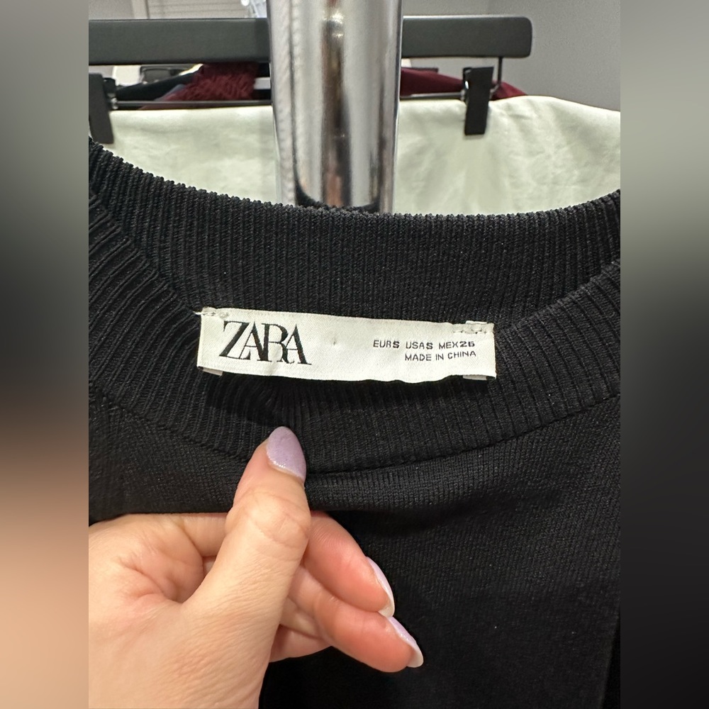 zara black dress